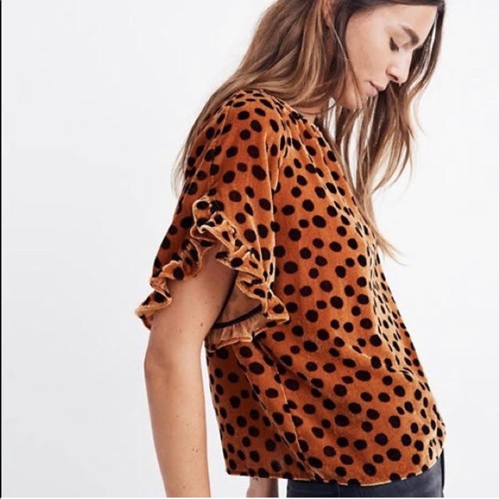 Madewell Leopard Velvet Top